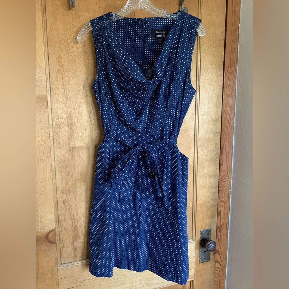 Brooklyn Industries Navy Cowl Neck Dress, size M